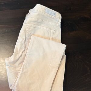 AG Adriano Goldschmied Women's Light Cream The Stevie Ankle Jeans